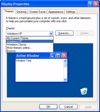 Windows XP Theme